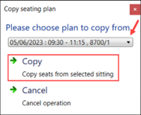 Copy dialog box with copy button highlighted